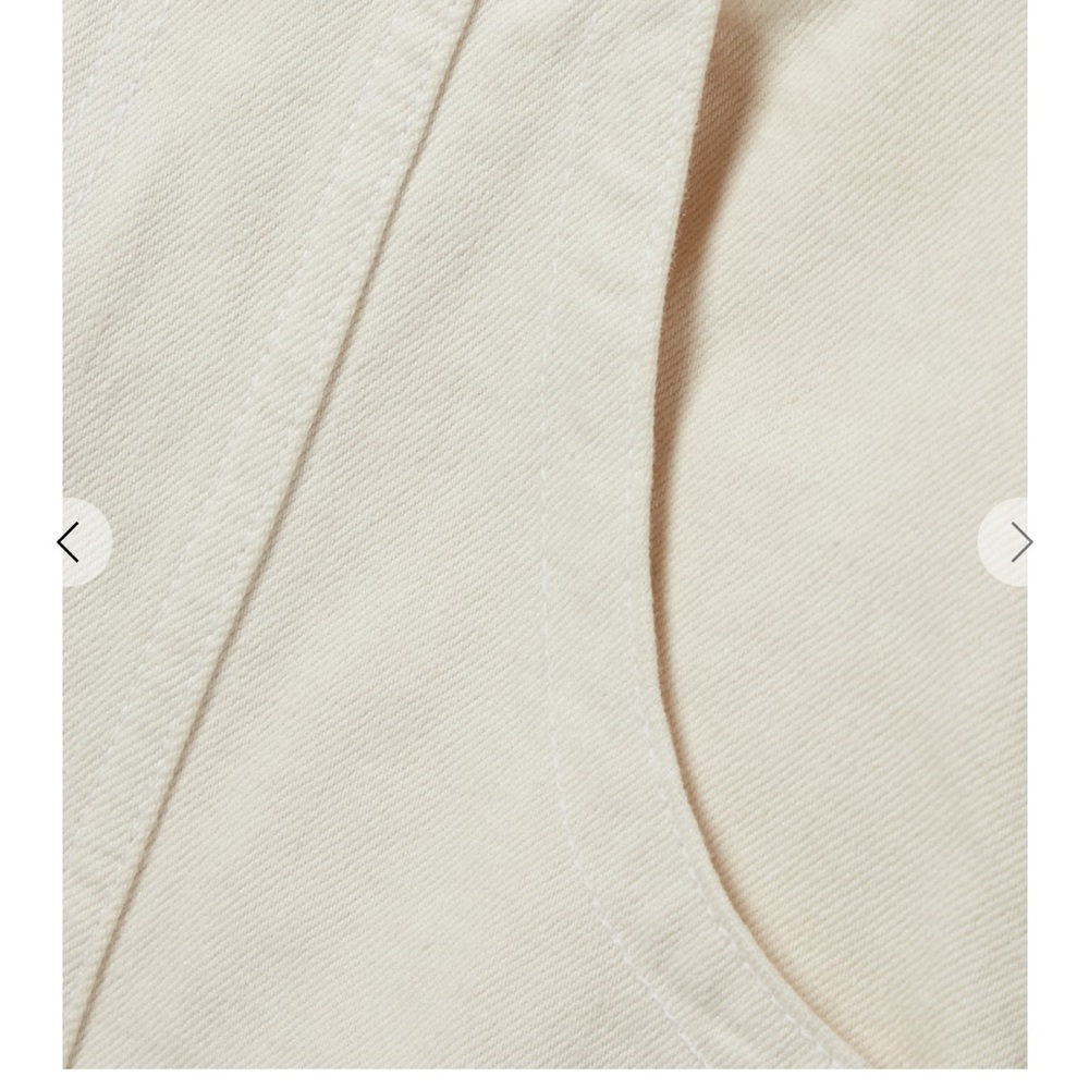 Khaite Caroline Canvas Midi Skirt, White Denim, size 24 - Picture 6 of 11